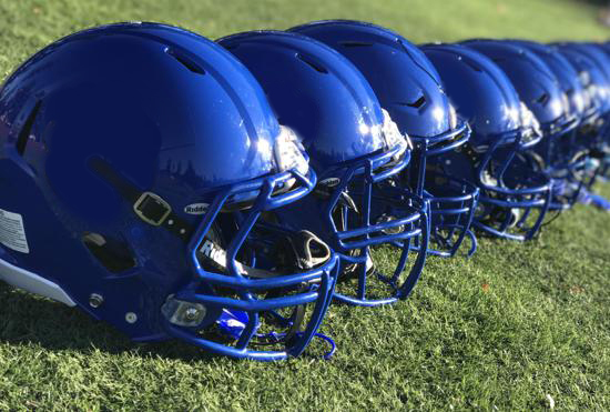 football helmets