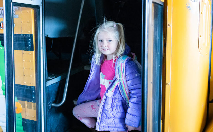 girl on bus